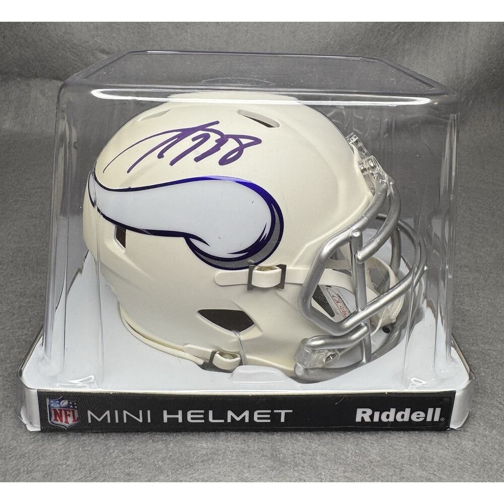 Adrian Peterson Signed Minnesota Vikings RAVE Mini Helmet - JSA Authenticated